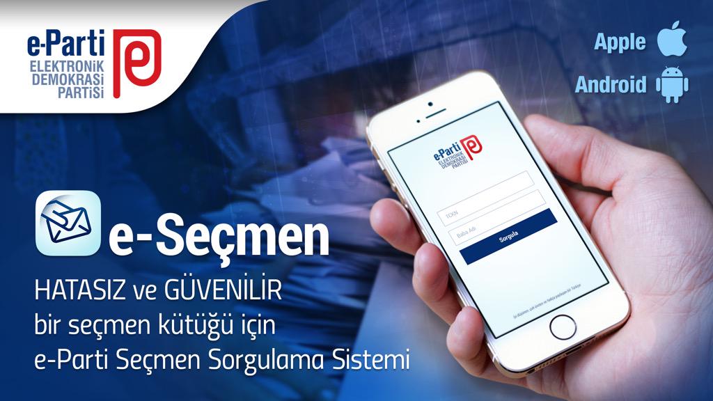 SON GÜN!
HATASIZ VE HİLESİZ BİR SEÇMEN KÜTÜĞÜ İÇİN 
eparti.org/#/e-secmen  
Kontrol edin...Duyurun...Paylaşın