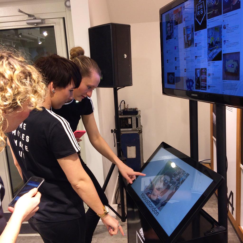 TransVisuals's tweet photo. Making use of the instagram printing station and live social wall.  #boostlondon http://t.co/5AjyXWejOn