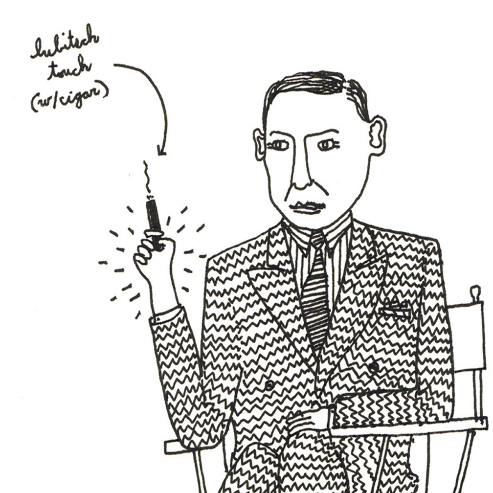 CCinephilia's tweet photo. The Lubitsch touch. Drawing by Wes Anderson. h/t @mubi http://t.co/cSw2RmS2NG