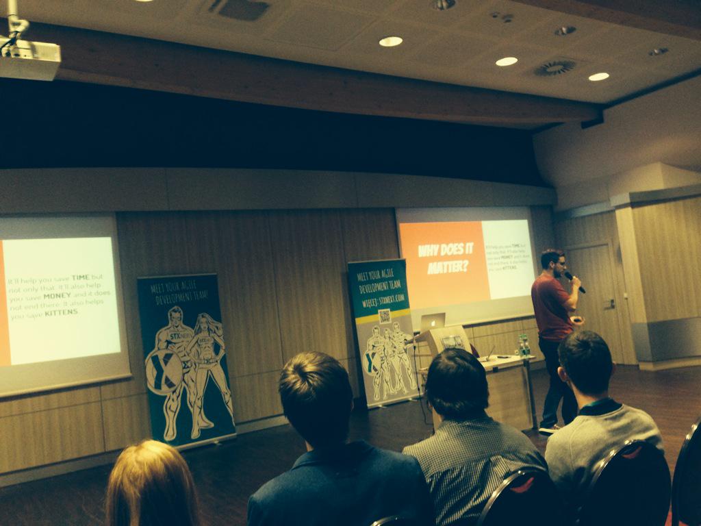 maron_agata's tweet image. @flaper87 on a stage during #stxnext tech #summit