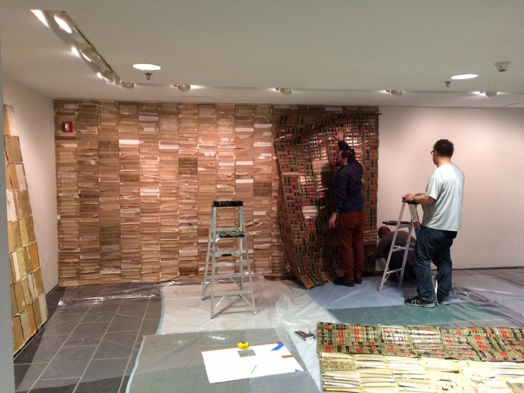 studiomuseum's tweet image. Samuel Levi Jones: Unbound opens March 26! Check out a sneak peek of the show! #installweek studiomuseum.org/exhibition/sam…