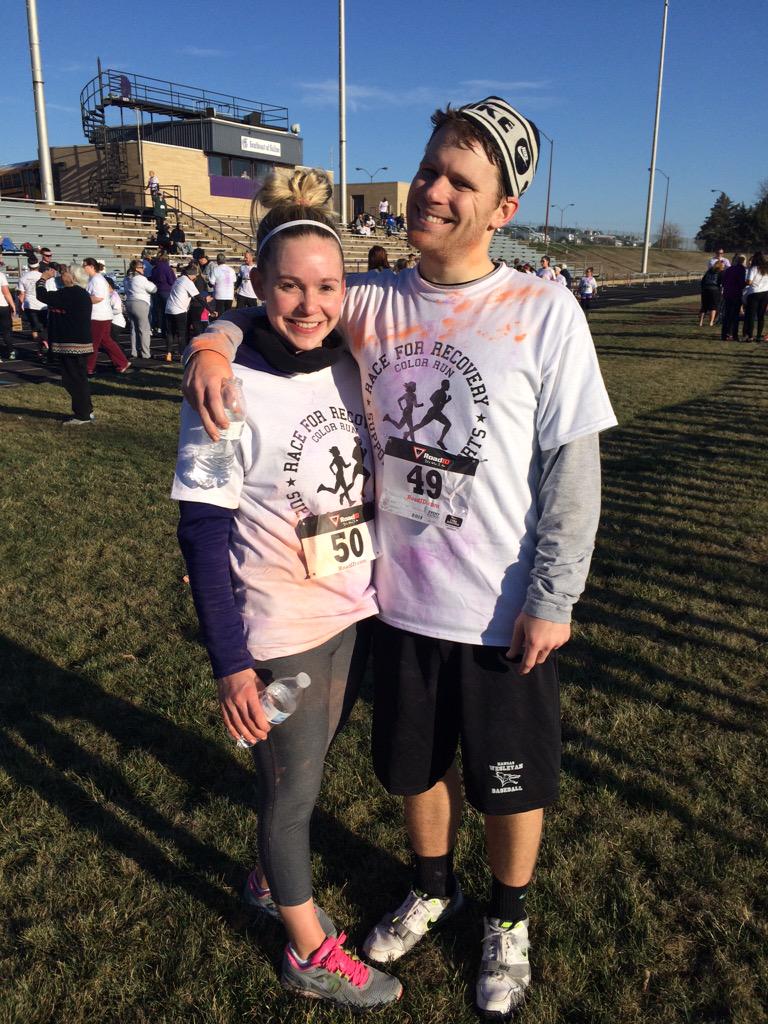 First 5k in the books! #raceforrecovery @108mattg