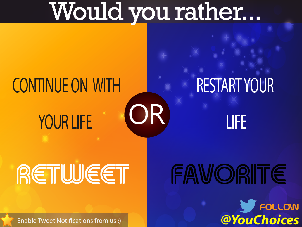 YouChoices's tweet photo. Continue or restart? http://t.co/uztUCEYuPp
