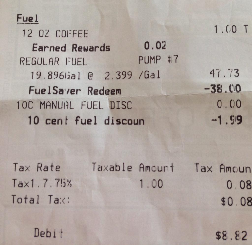 jenkovar's tweet photo. Thanks @HyVee! #fuelsaver http://t.co/QzNr3zRHPb