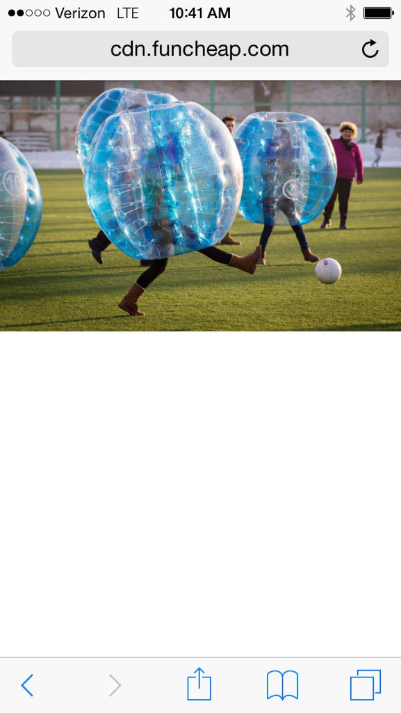 IampaulaMorris's tweet photo. Hey, Pfeiffer see you out beside Merner Gym from 12-6 today for bubble soccer, food &amp; fun! @Pfeiffer_CAB http://t.co/zvF27tIQoH