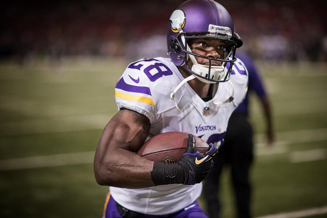\" Happy Birthday, Could we interest you in a 1/1 trade? Gregg Hardy for Adrian Peterson.