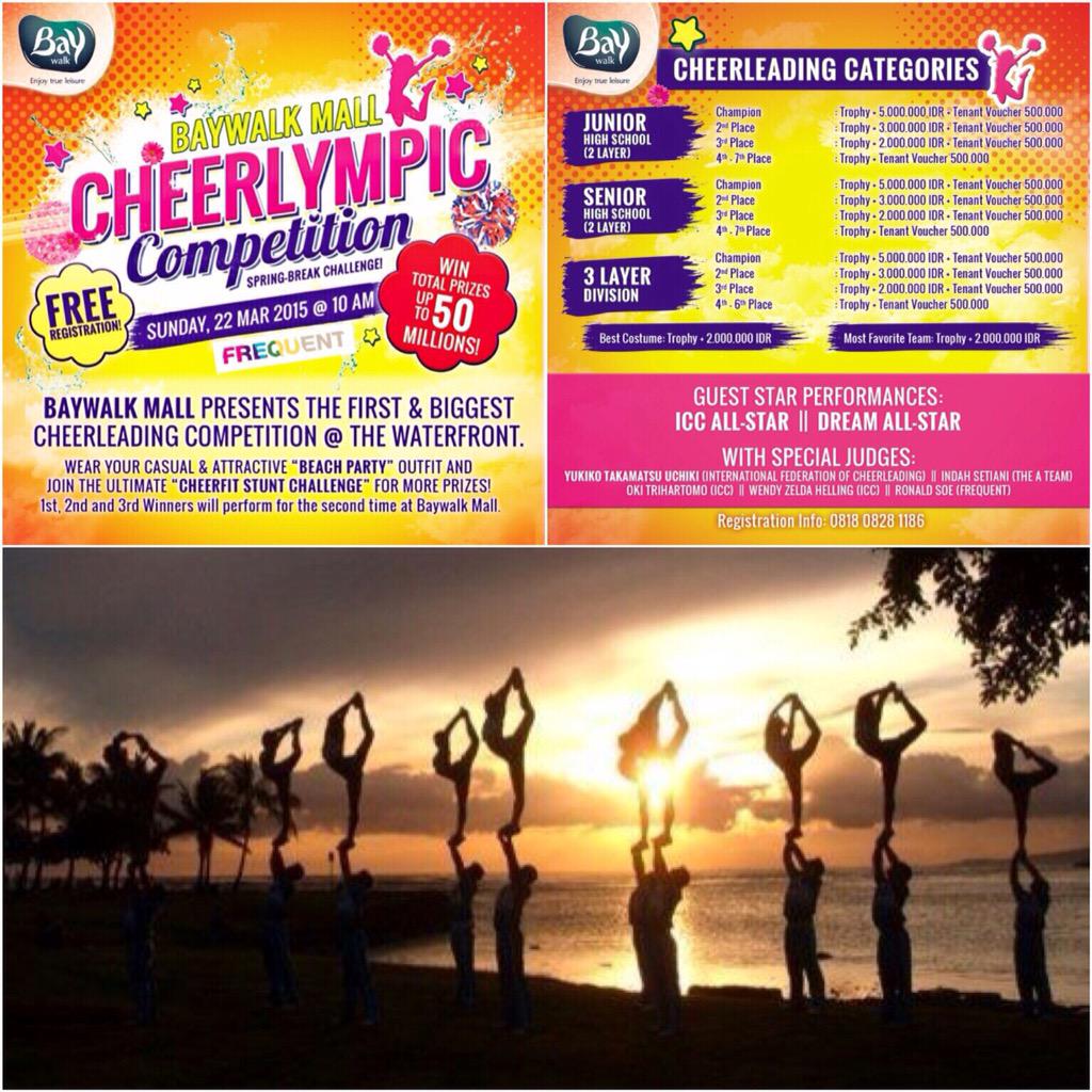 [JKT] TOMORROW!! CHEERLYMPIC: Spring-Break Challenge at Baywalk Mal! Special performances: ICC &amp; <a href="/dreams_allstars/">Dreams Allstars</a> !