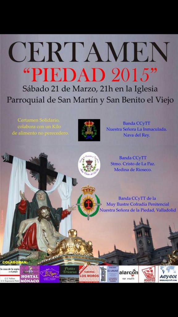Buenas tardes a todos ya solo quedan horas para el Certamen "Piedad 2015" aqui el cartel un saludo...y a disfrutar...
