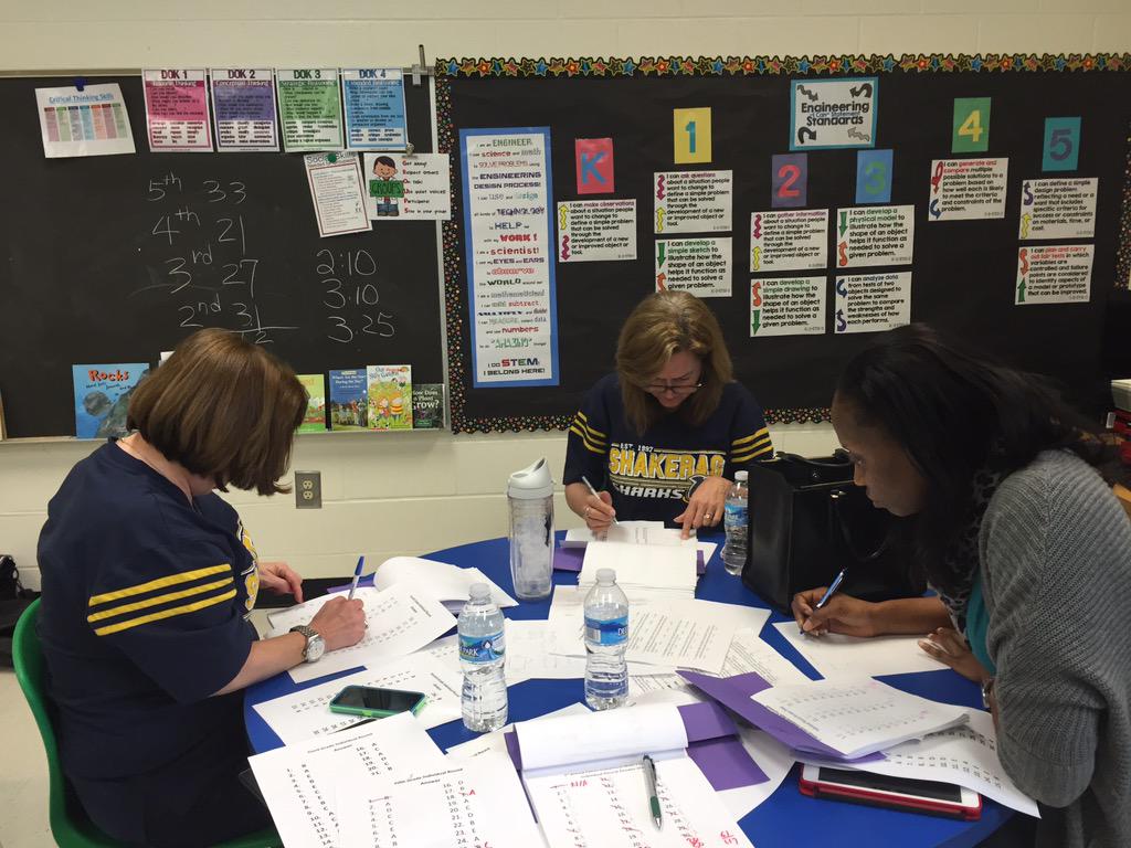 Shakerag teachers testing their math skills! Go sharks! <a href="/ShakeragElem/">Shakerag Elementary</a>