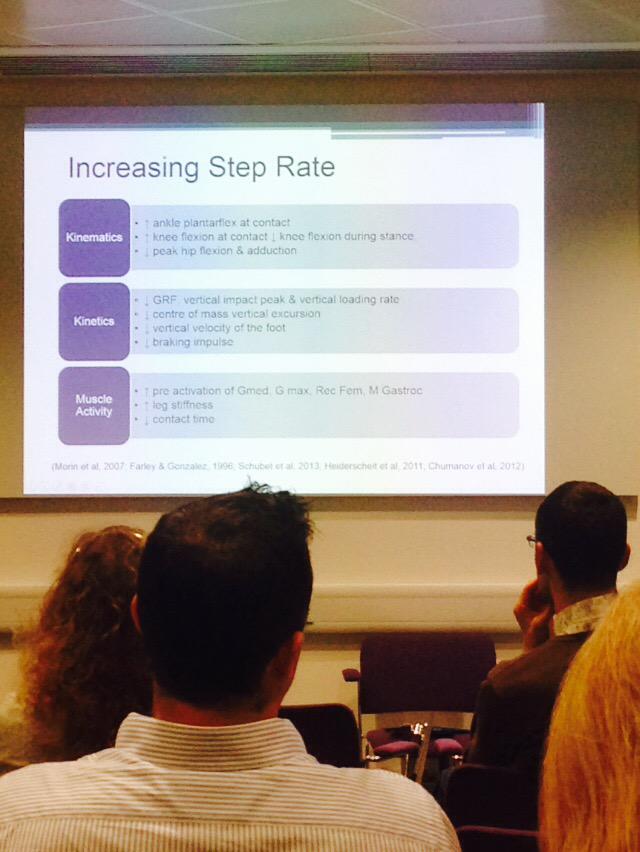 Seth0Neill's tweet photo. Increasing cadence what changes #AFAP2015 @chrisbramah http://t.co/fCB7zPJj0e