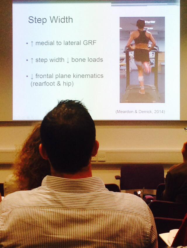 Seth0Neill's tweet photo. It's not about foot strike it's about force attenuation #AFAP2015 @chrisbramah http://t.co/HqMDVFvVQa