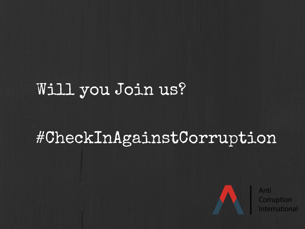 AntiCorruptIntl's tweet photo. Will you join us against corruption? #CheckInAgainstCorruption http://t.co/BWD8QiYmGT http://t.co/lyxVtithGR