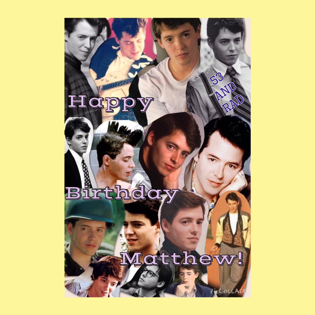 Happy birthday Matthew Broderick!!!   