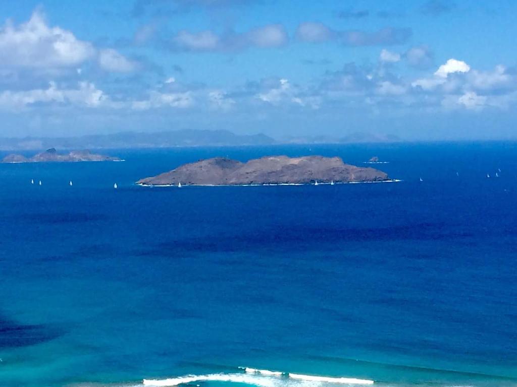 #StBarthBucket sails the middle route today. Watching from our villa! #StBarth #travel #caribbean