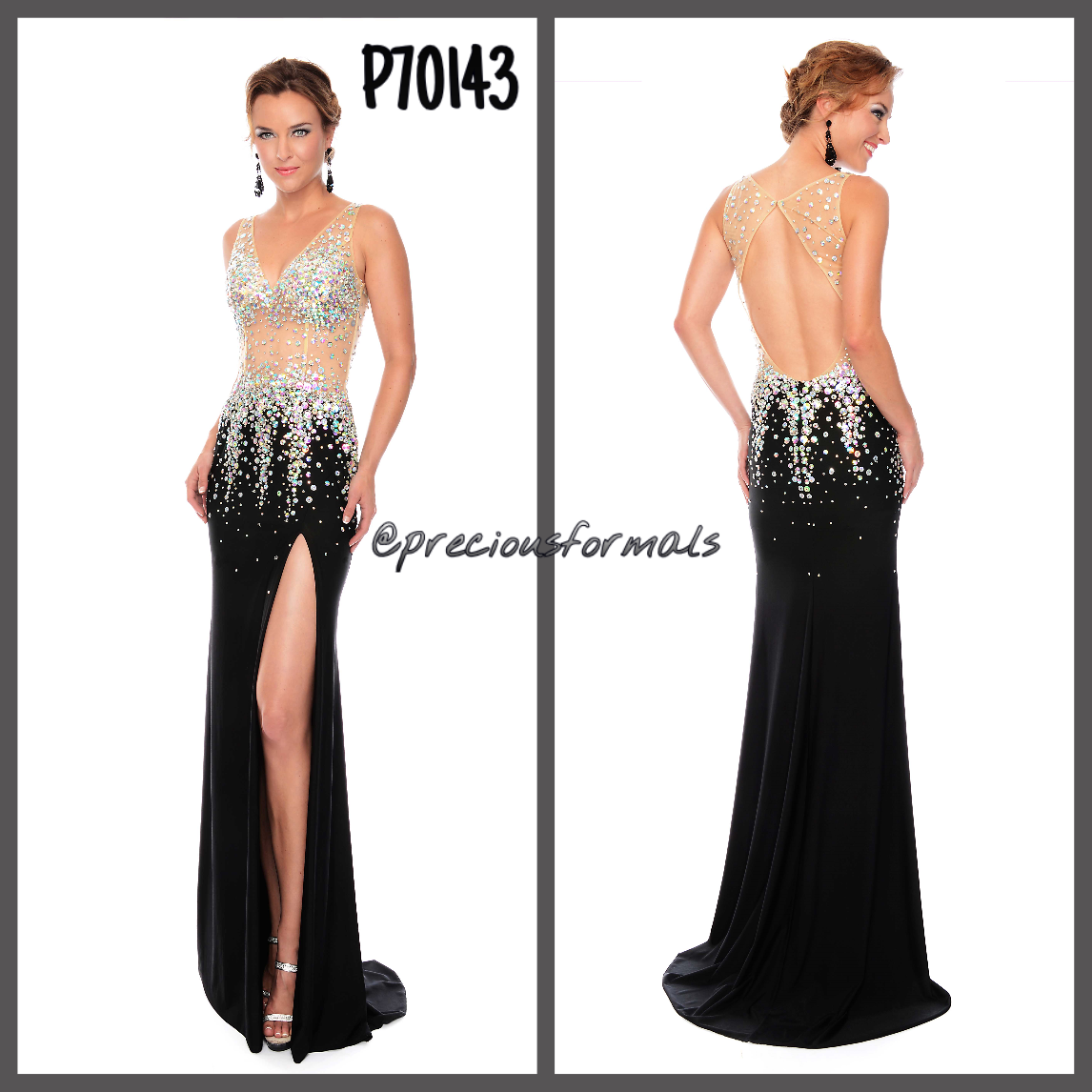 #blackandwhite and #shine! Check out our dress P70143! #prom #prom2k15 #promdress #promdress2015