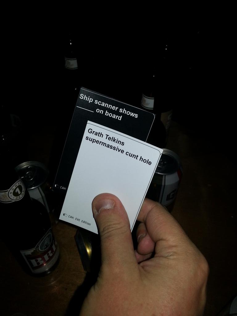 awanderingjon's tweet photo. @BamStroker got gifted a #cah eve set cc @GrathTelkin #evefanfest http://t.co/eyZww6NJZD