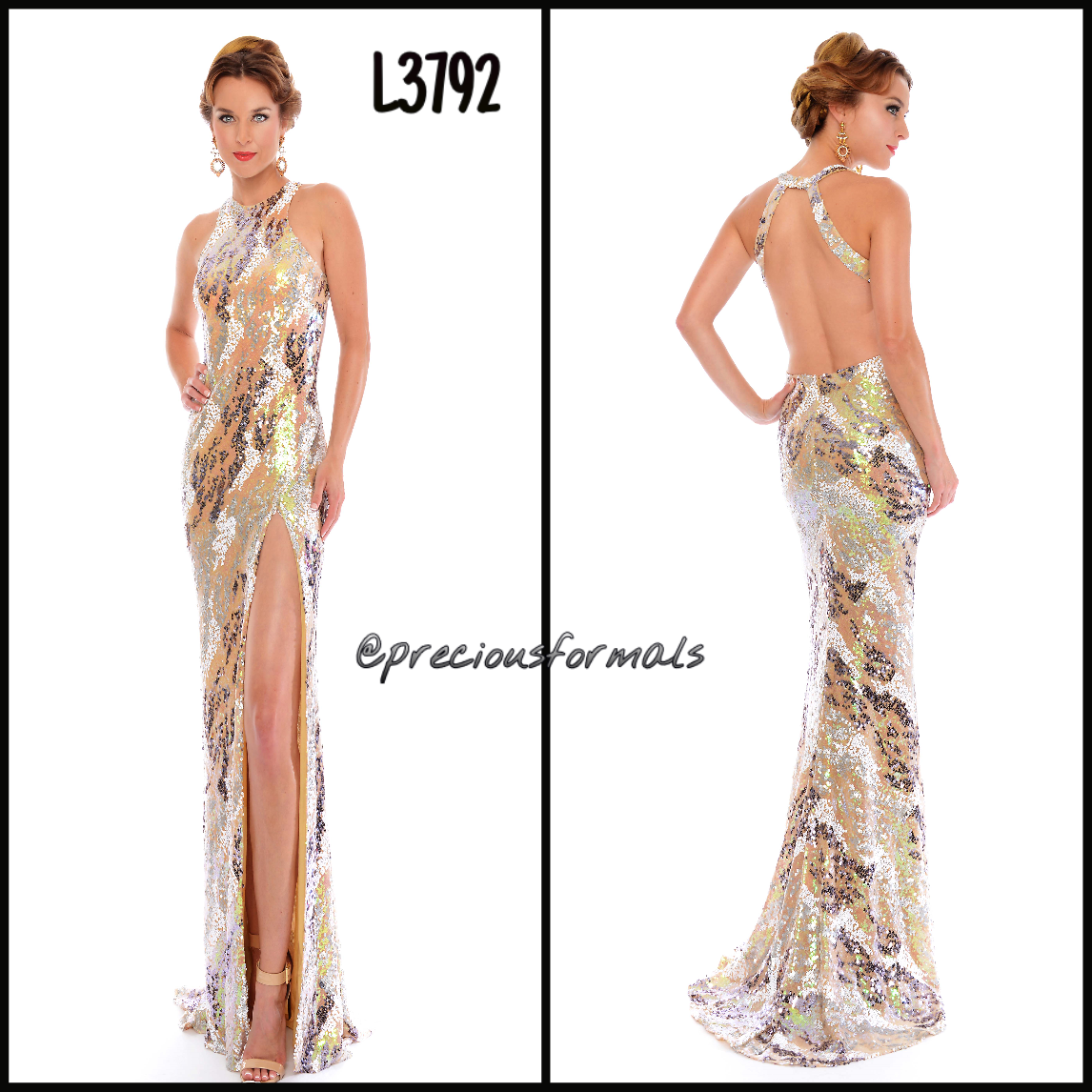 Beautiful L3792 Multi Champagne #promdress! #prom2k15 #prom