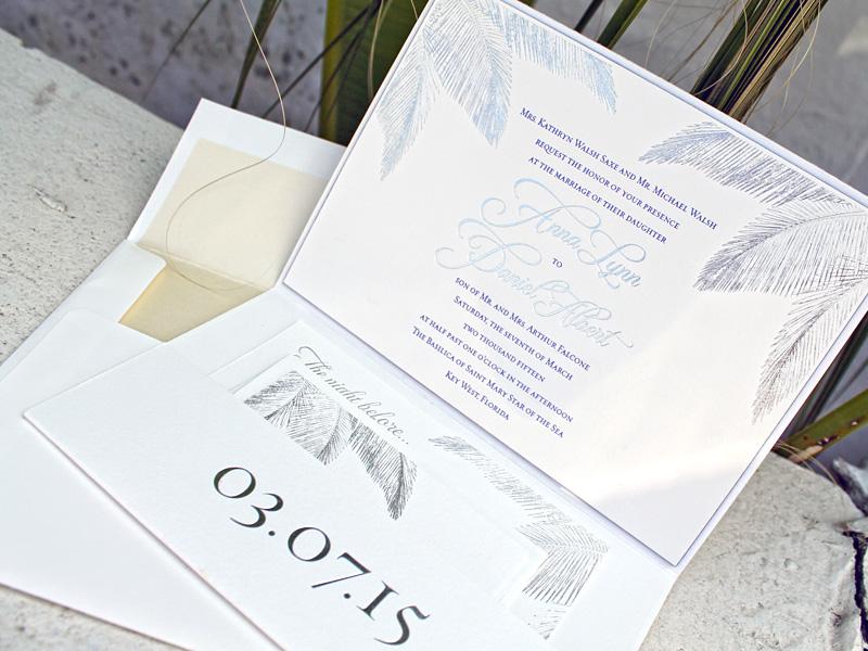 windmillpaper's tweet image. On the blog: Anna &amp;amp; Daniel's gorgeous Key West wedding invitations, featuring silver foil. windmillpaper.com/wedding-weeken…