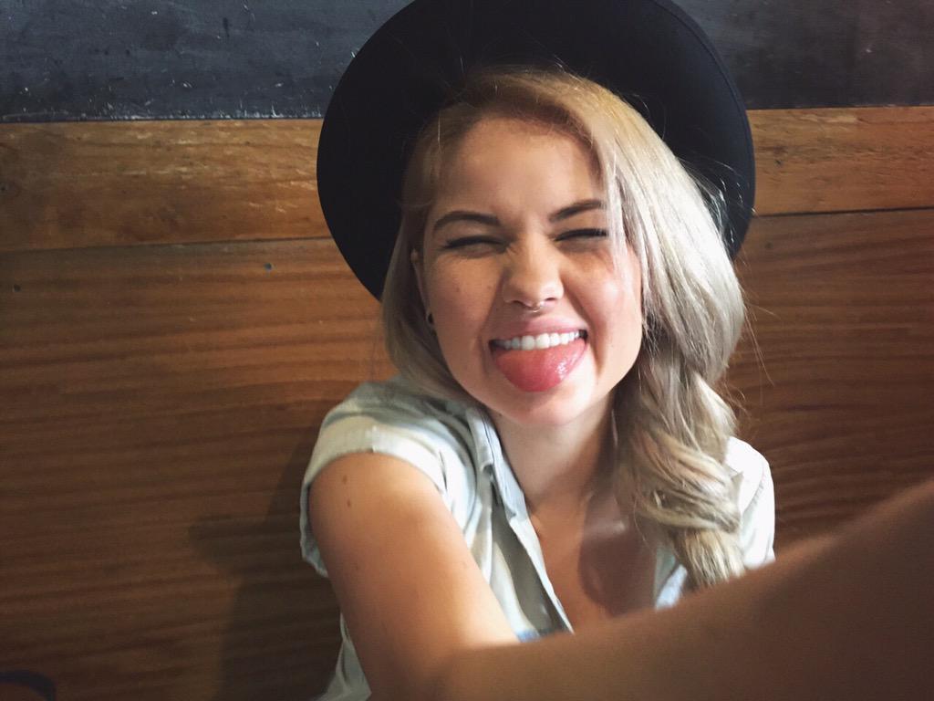 She's enjoying Spring break and taking selfies with my phone