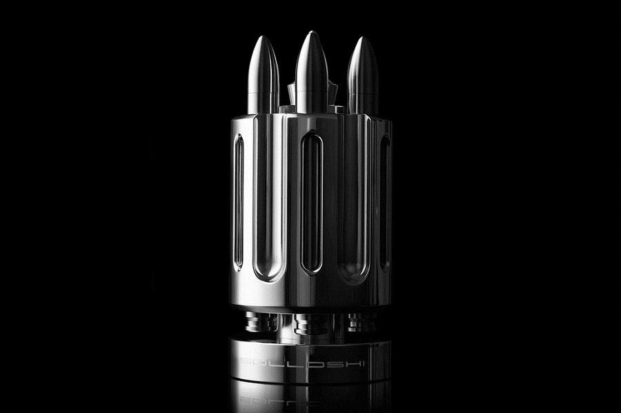 Solloshi's tweet photo. The rotating cylinder glides on internal bearings and has a unique revolver sound.The Themis holds up to 6 cigars. http://t.co/J2pgs071vX