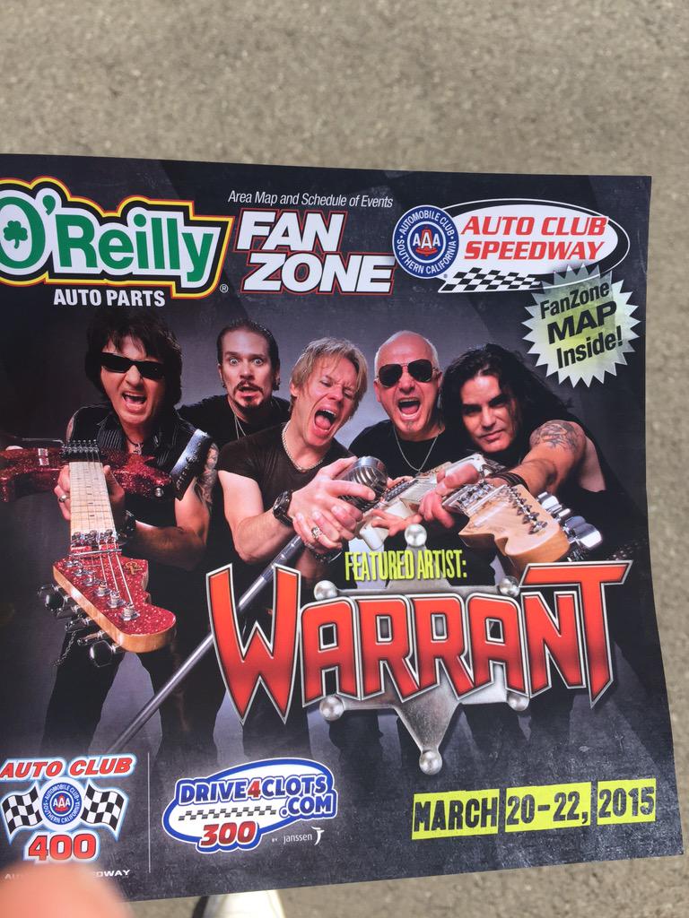 Christian_Racin's tweet photo. @warrantrocks headlining @ACSupdates tomorrow #AutoClub400 #PreRaceConcert http://t.co/S4VcP9Ha2G