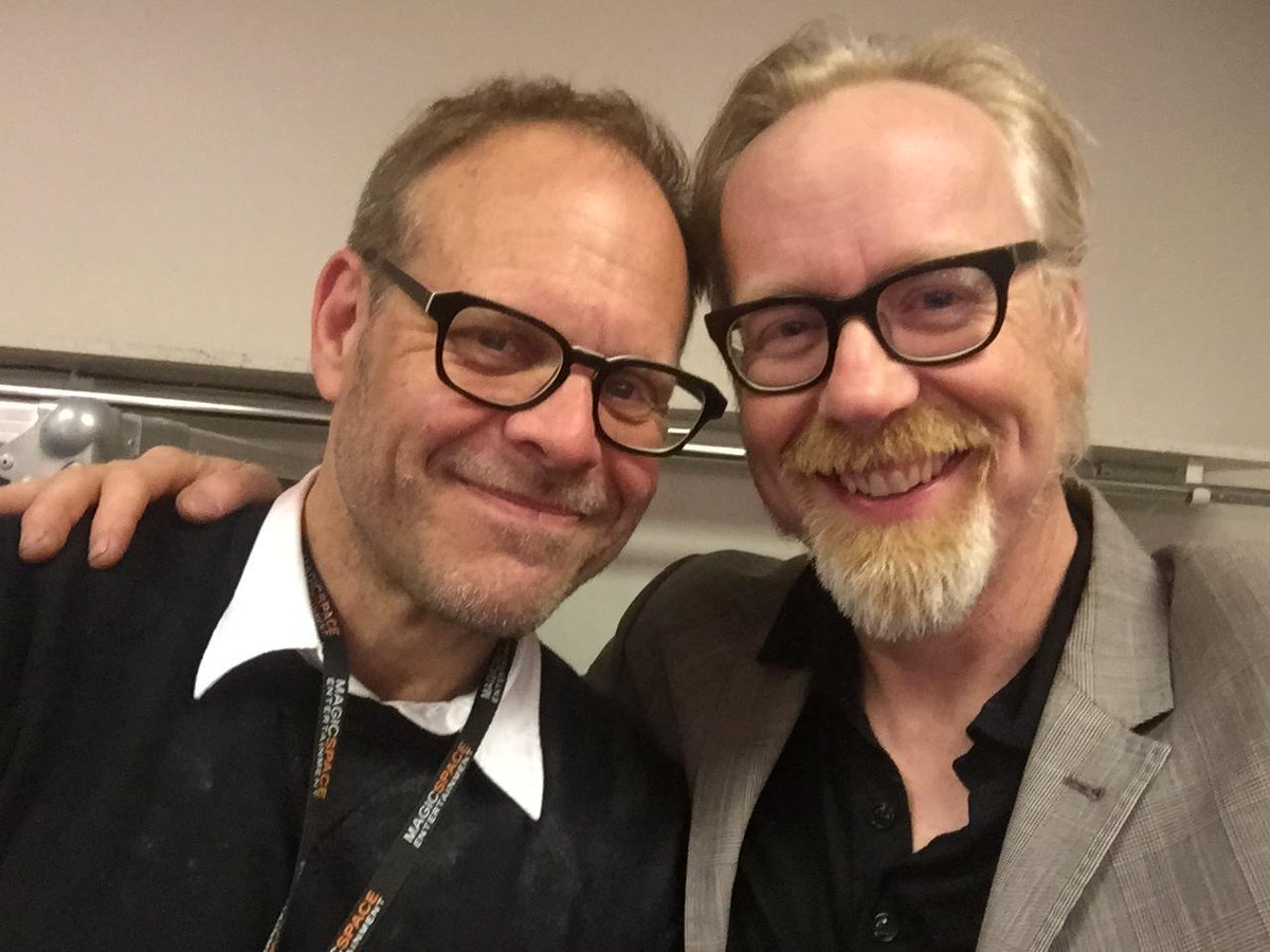 Adam Savage (@donttrythis) on Twitter photo Look who I found last night! His stage show is HILARIOUS. #AltonBrownLive <a href="/altonbrown/">Alton Brown</a> Look who I found last night! His stage show is HILARIOUS. #AltonBrownLive <a href="/altonbrown/">Alton Brown</a>