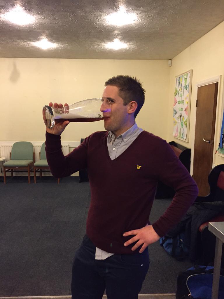 The Twitter warrior is having a drink <a href="/godalmingfc/">Godalmingfc</a>