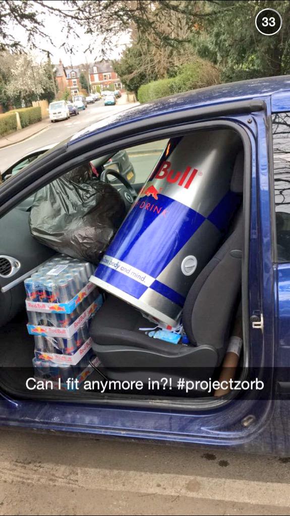 projectzorb's tweet photo. Beckham in charge of giving out @redbull today to players at #PROJECTZORB http://t.co/QU2QlLJSPw