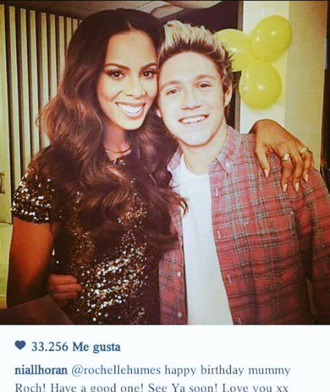 Niall climbed this photo to IG wishing him a happy birthday Rochelle Humes 