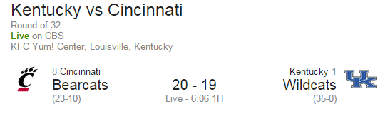 HamptonIsUnfair's tweet photo. looks like @UKAthletics brought their JV team, varsity from @GoBEARCATS  is riding high #BleedBlackAndRed http://t.co/LPkaoTlAeB