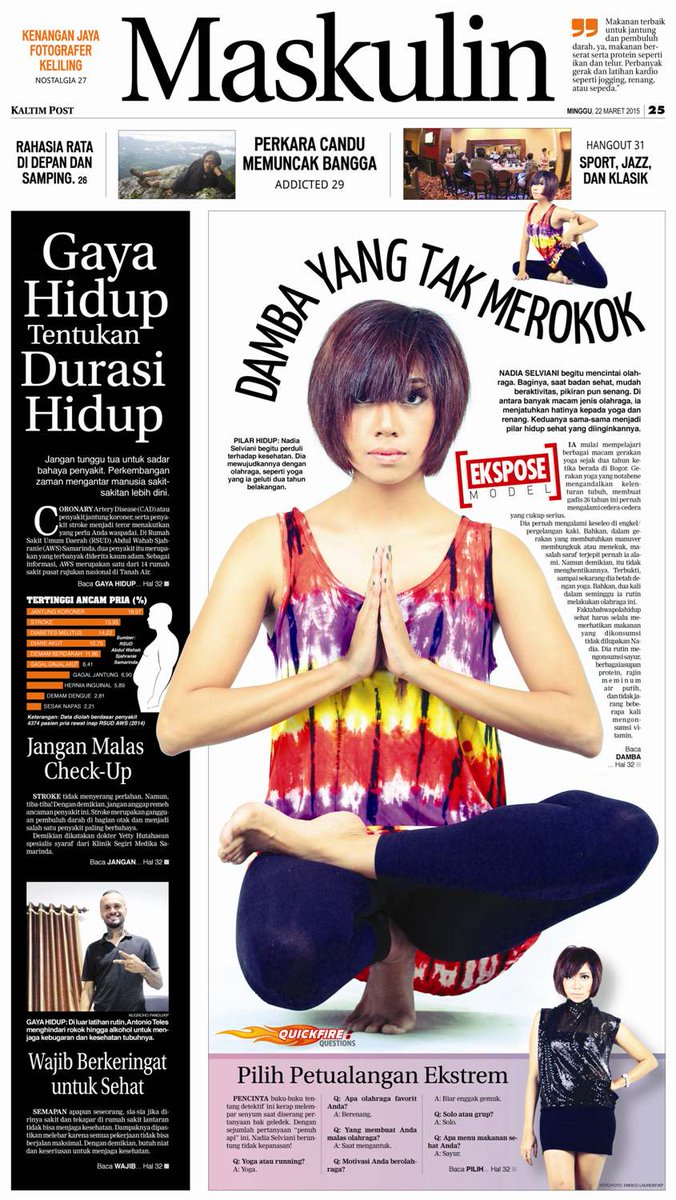 MaskulinKP's tweet photo. Dan, ini dia cover edisi 22 Maret! Panduan gaya hidup pria, lengkap di Maskulin. Dapatkan di halaman 25 Kaltim Post. http://t.co/UbvkvSbXpQ