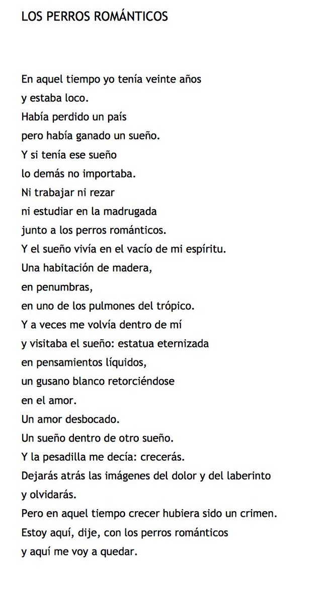 cherilewisg's tweet photo. Los perros románticos de Roberto Bolaño. http://t.co/0PkepKQxK9