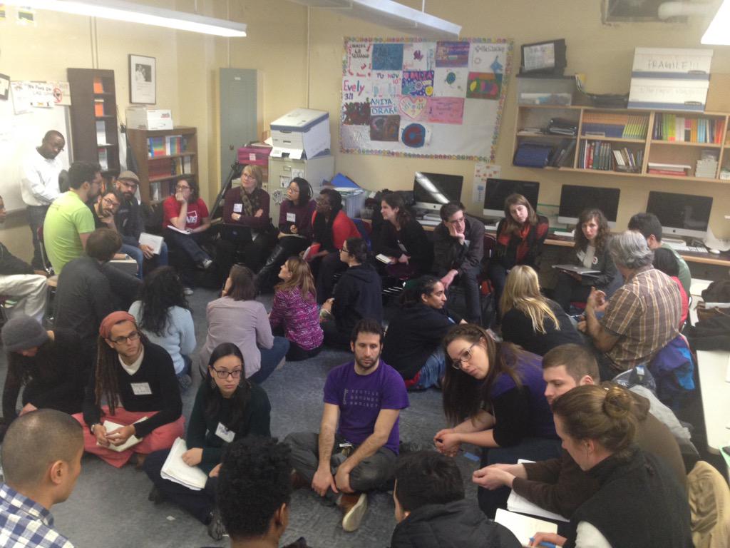 eimayorga's tweet photo. Great turnout for #whatsrace wrkshp talkin #racialcapitalism #edreform #nycore #notjusttests conf http://t.co/KNEwWQdbor