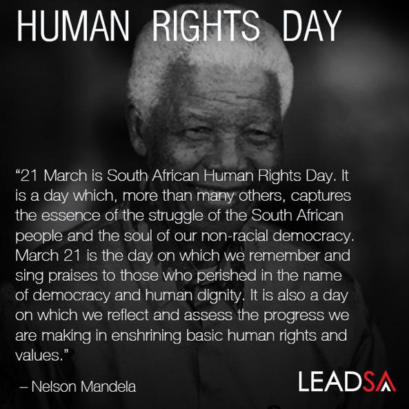 MariusSABPP's tweet photo. #HumanRightsDay reminds us to focus on our rights as humans as well as our values as a nation. Thanks LeadSA. http://t.co/vphlsbTkHC