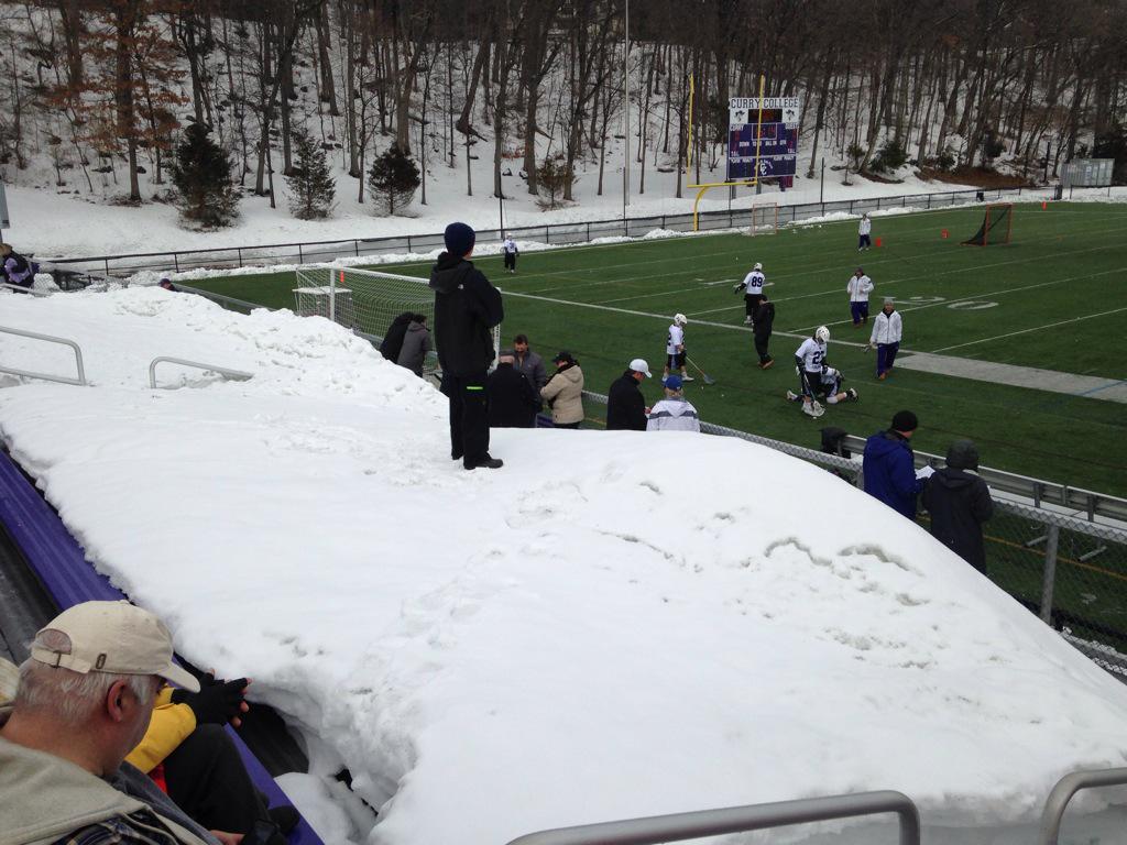 kcoppola2016's tweet photo. Curry Faithful braving the extreme elements to cheer on the Men's Lax Team today @CurryEdu @WMLN_FM @CC8TV #MJCurry http://t.co/HC3l4MG5tf