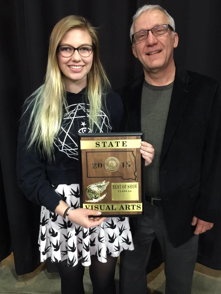 OGHSKnights's tweet image. Way to go Emily &amp;amp; Mr. Siska! The best art student in the state along with the best art instructor! #KnightsPride