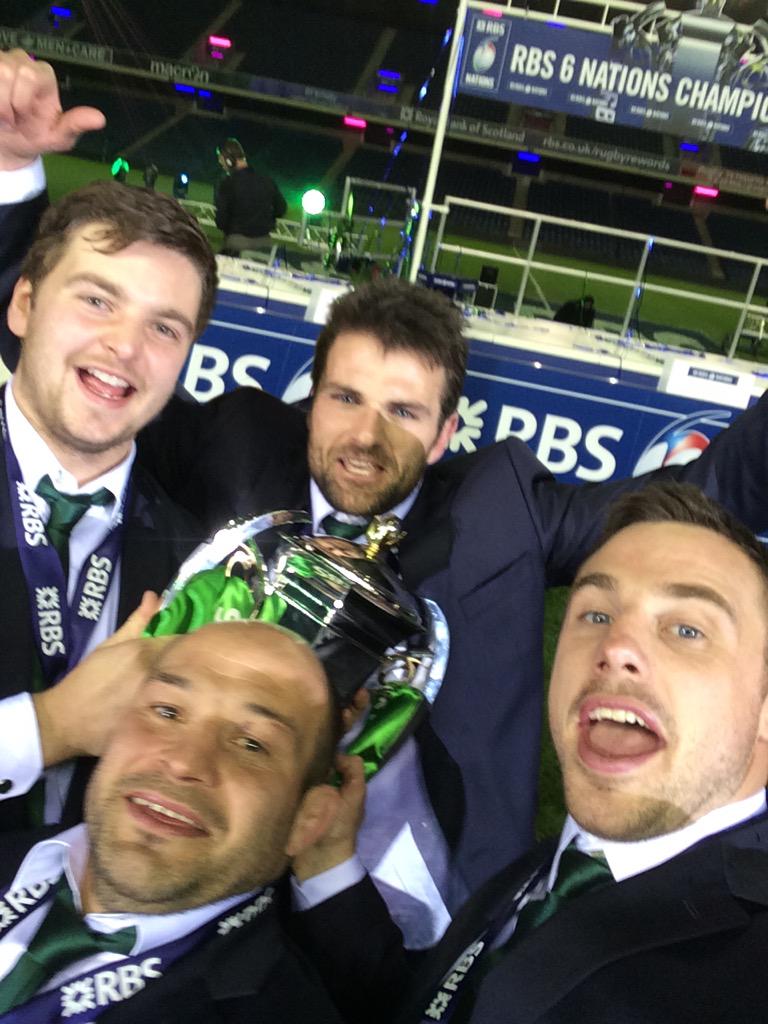 Stephen Watson (@winkerwatson1) on Twitter photo Love this selfie taken by Tommy Bowe celebrating Ireland's Six Nations win!
<a href="/RoryBest2/">Rory Best</a> <a href="/HendersonIain/">Iain Henderson</a> <a href="/thepain15/">Jared Payne</a> Love this selfie taken by Tommy Bowe celebrating Ireland's Six Nations win!
<a href="/RoryBest2/">Rory Best</a> <a href="/HendersonIain/">Iain Henderson</a> <a href="/thepain15/">Jared Payne</a>