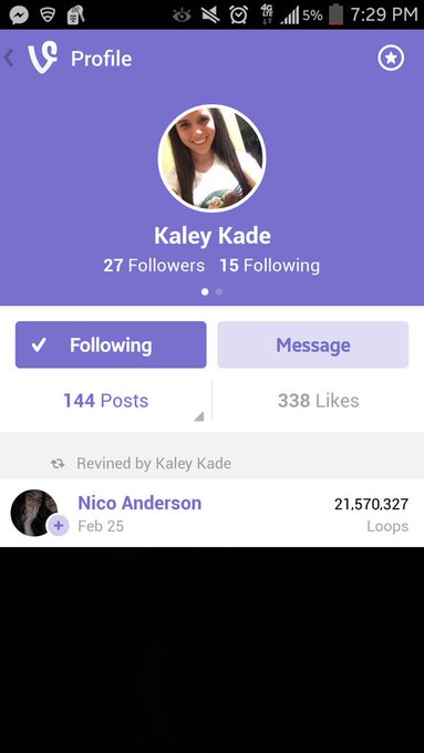 Forgot I had vine! I should start making some funny videos! Follow me!   Username: Kaley Kade http://t<a href="/tag/holaaaaa"class="tags"><span>#holaaaaa</span></a>