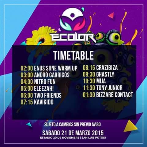 Ecolorfest's tweet photo. Aquí todo el programa del @Ecolorfest y recuerda Ponte @exaslp969 !! http://t.co/sBoZzw1s3Q