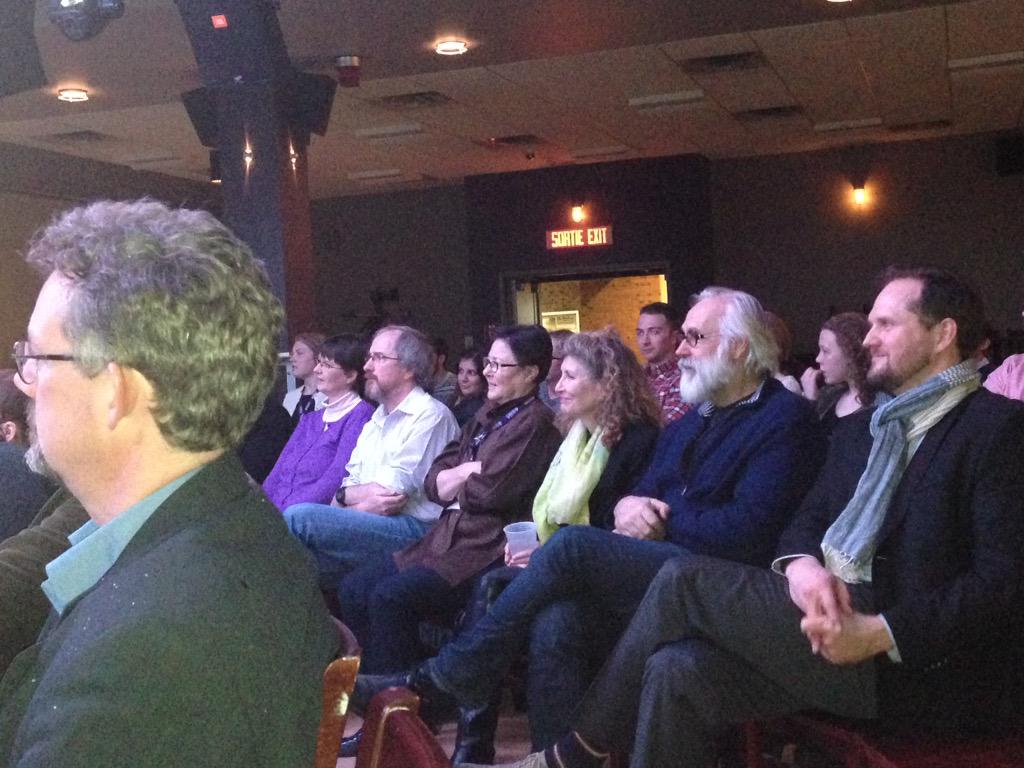 DrJRiddell's tweet photo. Crowd is totally immersed in @U4League @UBishops final evening event: front page challenge! Hilarity and joy 💜 http://t.co/DAzfzKklMU