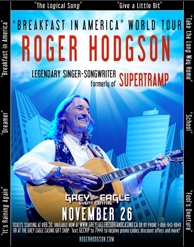 Happy Birthday to Roger Hodgson! he will be in Calgary in November - Chris Foord 