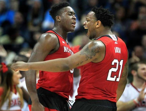 newsobserver's tweet photo. #NCState knocks off No. 1 #Villanova 71-68, advances to Sweet 16 in #NCAATournament http://t.co/Fesr3ppo7O http://t.co/Bs4x79l1QU