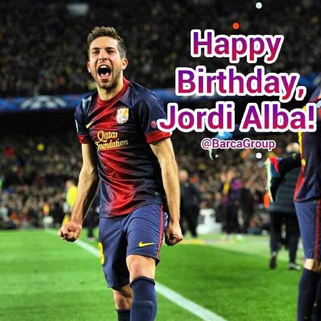 Happy late Birthday, Jordi Alba!   He turns 26 years old!   You are the best in the worl 