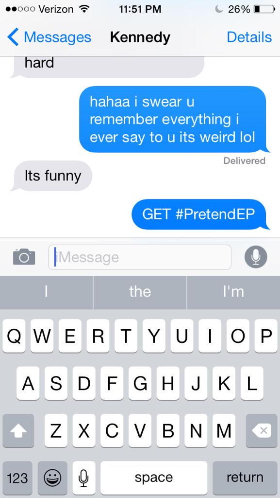 Hi_imJuliaokbye's tweet photo. SAM I TEXTED MY FRIENDS FOR #PretendEP ✨✨ http://t.co/Dc4AiQFcxu
