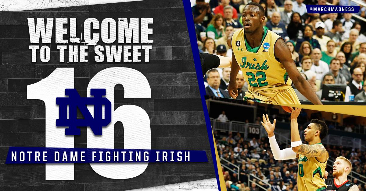 MarchMadnessMBB's tweet photo. SURVIVE AND ADVANCE!

No. 3 Notre Dame wins OT thriller vs No. 6 Butler, 67-64. #MarchMadness #ndvsbutler http://t.co/JFeUOfzoqQ