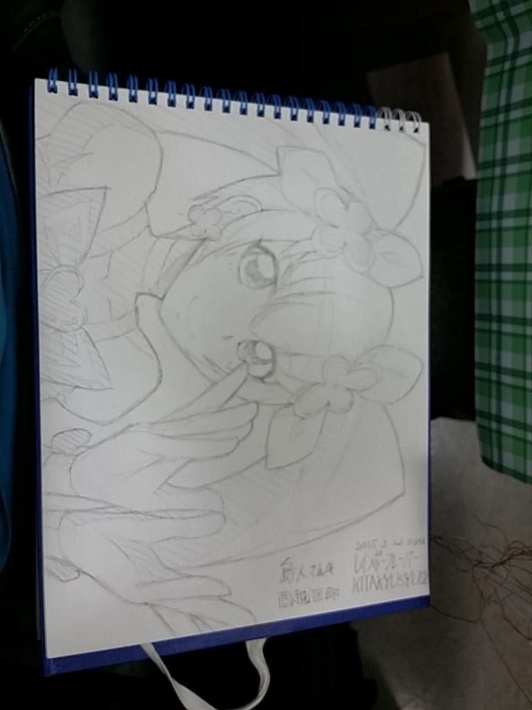 kenji902b's tweet photo. サークル参加じゃないロウ苦さんにスケブ描いてもらった！ http://t.co/S0yk5sx3iB