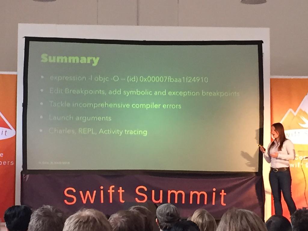 calonso's tweet image. Guide to PRO #SwiftLang debugging by @_Caro_N @SwiftSummit #SwiftSummit