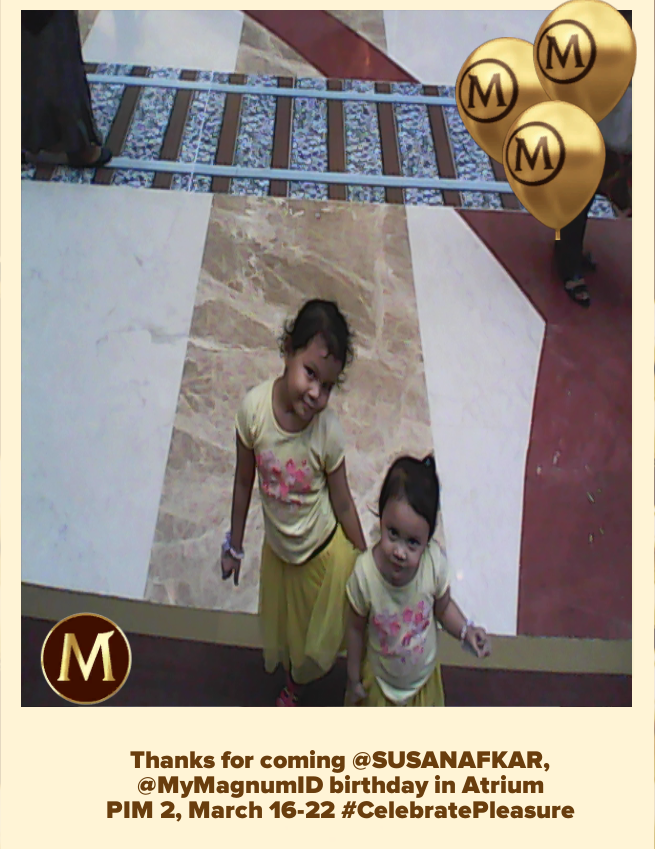 MyMagnumID's tweet photo. Thanks for coming @SUSANAFKAR, @MyMagnumID birthday in Atrium PIM 2, March 16-22 #CelebratePleasure http://t.co/iQhd1H1Z33