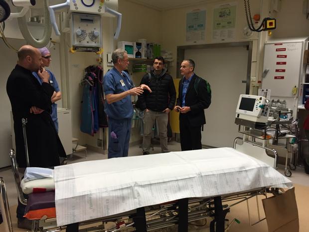 Cliff Reid at Karolinska trauma bay