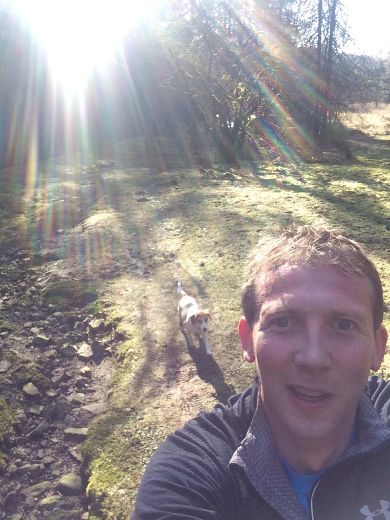 djamsden's tweet photo. @ScienceinSport #SiSWeekend running in the Northern Pennines with the dog, glorious! http://t.co/xFwz7udqQF